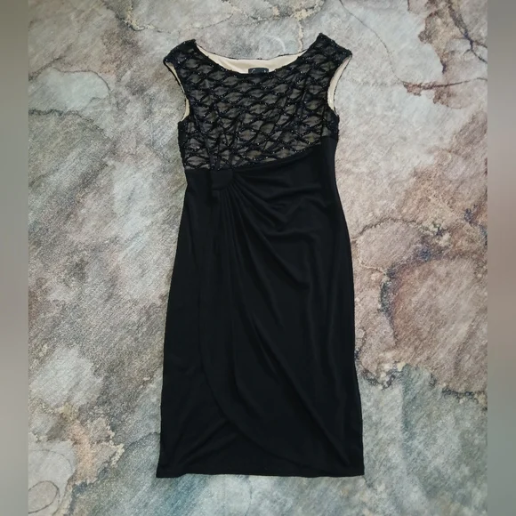 connected apparel | Dresses | Connected Apparel Black Midi Dress | Poshmark
